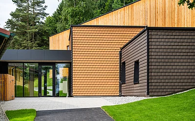 Hintere Ansicht des Kindergarten Zubaus in Weinburg